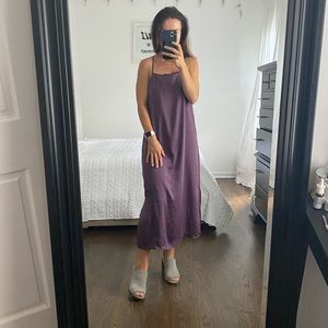 Madewell purple midi strap dress, 6 Medium